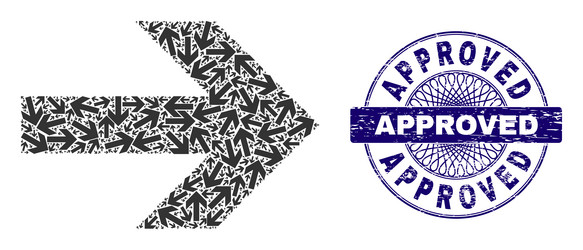 arrow right recursion composition vector image