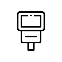 flash icon thin linear style design isolated vector image