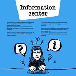 Information center concept call customer vector