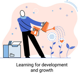Learning for development and growth self-learning Vector Image