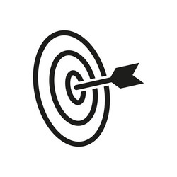 Marketing target line icon target and goal symbol Vector Image