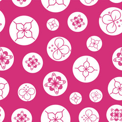 Retro geometric seamless pattern in dots vector