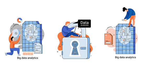 big data analytics process of analyzing complex vector image