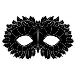 image of a black mask with patterns festive vector image