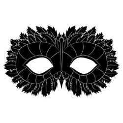 Image of a black mask with patterns festive vector