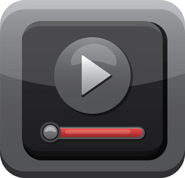 media player app button menu isolated icon vector image