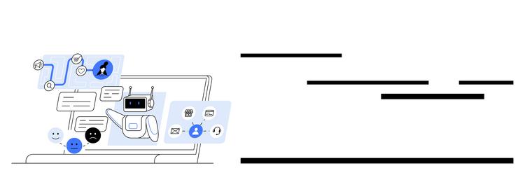 ai chatbot and messaging interface for customer vector image