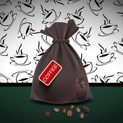 bag of coffee vector