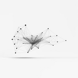 connection structure wireframe vector image
