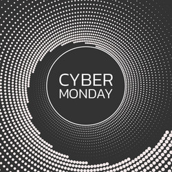 Cyber monday sale background banner template vector