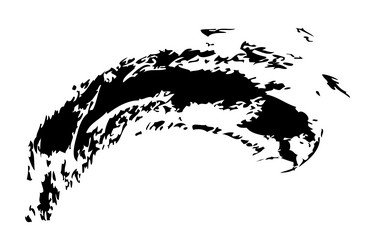 frame from crayon effect oval shape simple hand vector image