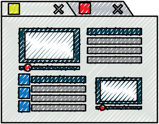 isolated simple browser window vector image