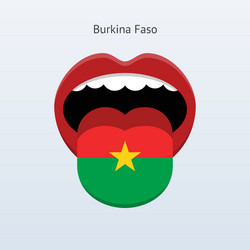 burkina faso language abstract human tongue vector