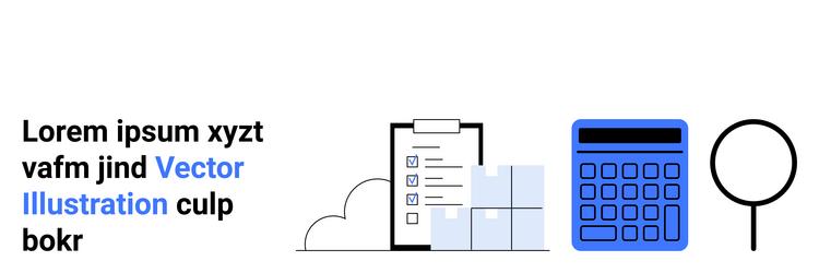 digital tools for data analysis with magnifying vector image