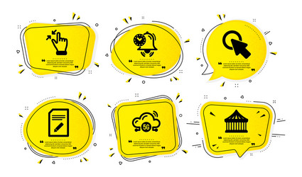 edit document click here and touchscreen gesture vector image
