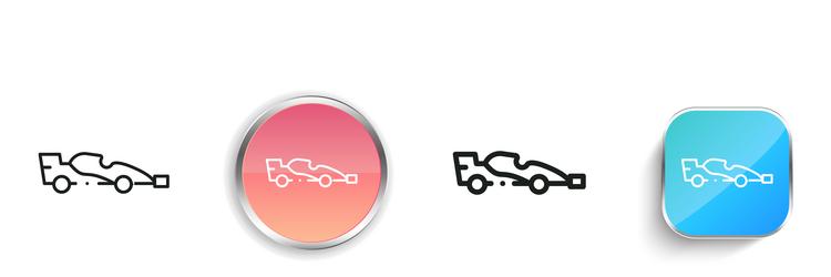 formula icon thin linear regular and button style vector image