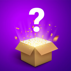 mystery contest box lucky prize present surprise vector