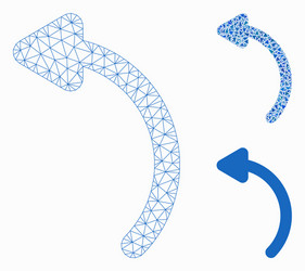 rotate left mesh carcass model and triangle vector image
