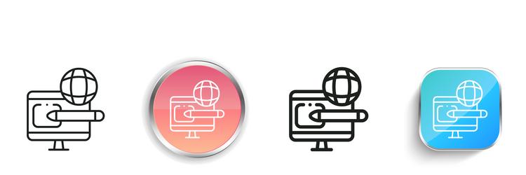 edition icon thin linear regular and button style vector image