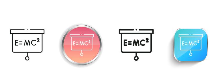 formula icon thin linear regular and button style vector image
