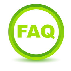 green faq icon vector