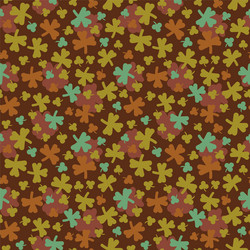 pattern with three and four leaf clovers vector image