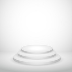 White empty background with podium vector