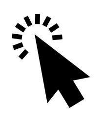 Click cursor set computer pointer hand and arrow vector