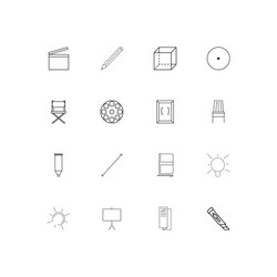 creative process and design simple linear icons vector image