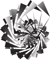 geometric circular spiral abstract angular edgy vector image