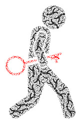key robber recursive icon composition of self vector image