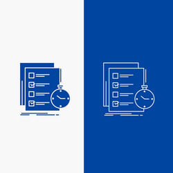 todo task list check time line and glyph web vector image