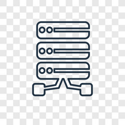 database concept linear icon isolated vector image