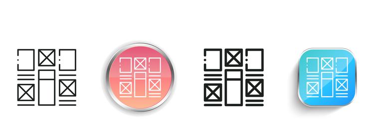 edition icon thin linear regular and button style vector image