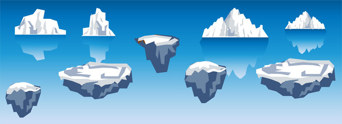 polar 2d side scrolling platform game background vector image
