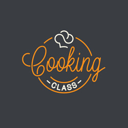 Chef Hat Cooking Class Logo Vector Image