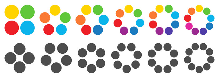 circles forming larger round shape version vector image