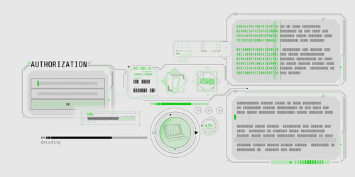 data decryption program interface vector image