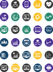 data visualization glyph style icon which c vector image