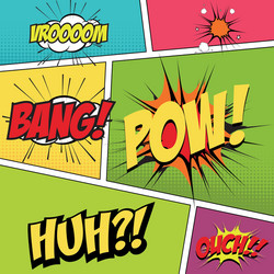 different pop art objects making a special vector image