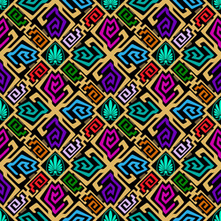 fun multicolored seamless pattern with bright vector image