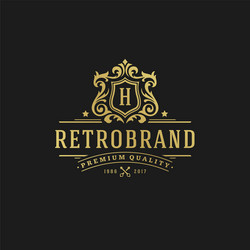 Luxury Victorian Logo Template Vector Image