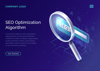 SEO Algorithm & Data Analysis vector image