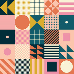 basic geometric pattern with abstract geometry vector image