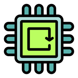 microchip installing update with downloading arrow vector image