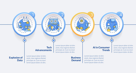 Multicolor ai engineer layout with linear icons vector