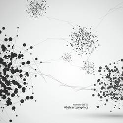 points and lines of trees abstract graphics vector image
