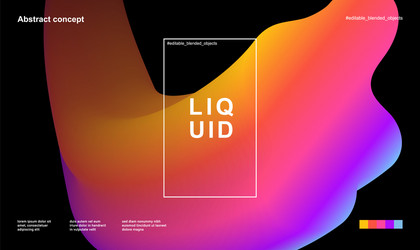 abstract design template with 3d flow shapes vector image