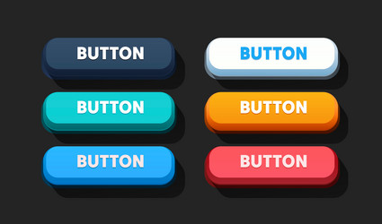 collection of colored buttons frame label event vector image