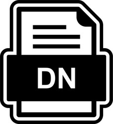 dn file document icon vector image
